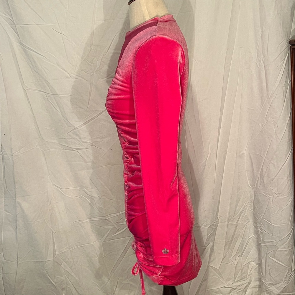 Juicy Couture Fuchsia Velvet Long Sleeve Dress - Picture 6 of 11